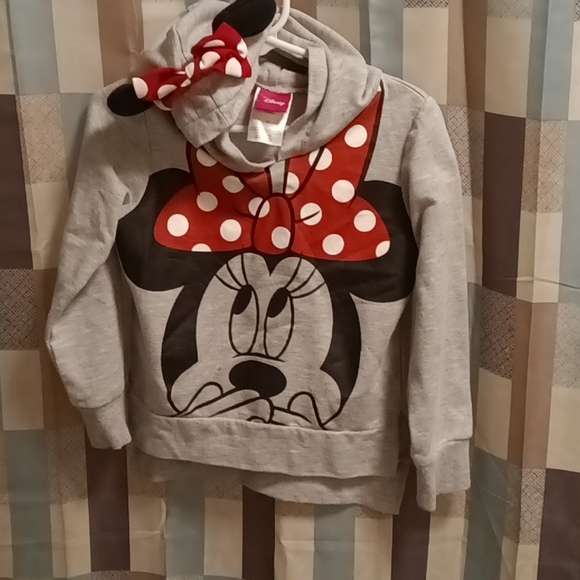 FINAL PRICE Disney Minnie Mouse hooded sweatshirt Size 4T - Picture 3 of 3